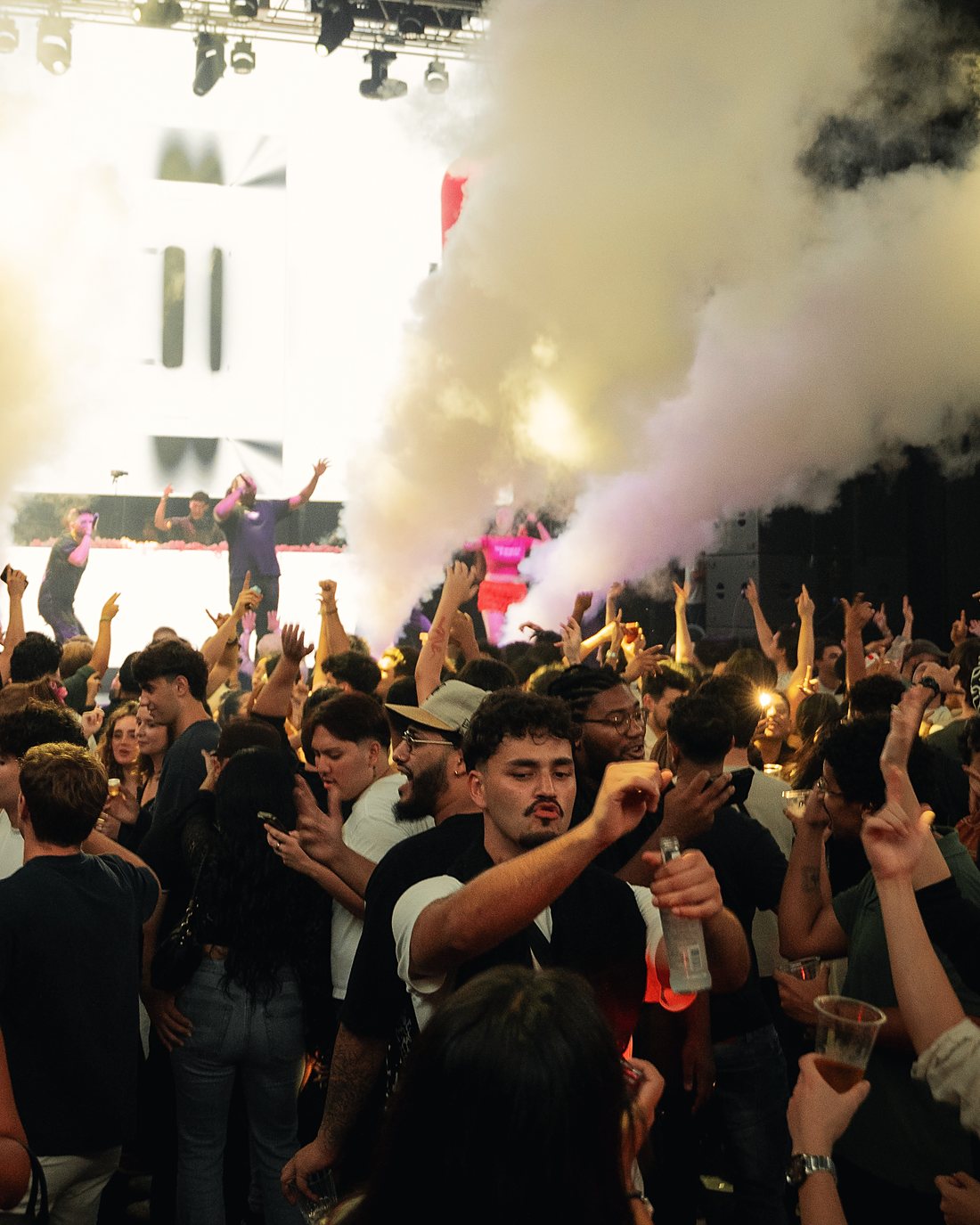 The ZEROTOKYO crowd under CO2 cannons