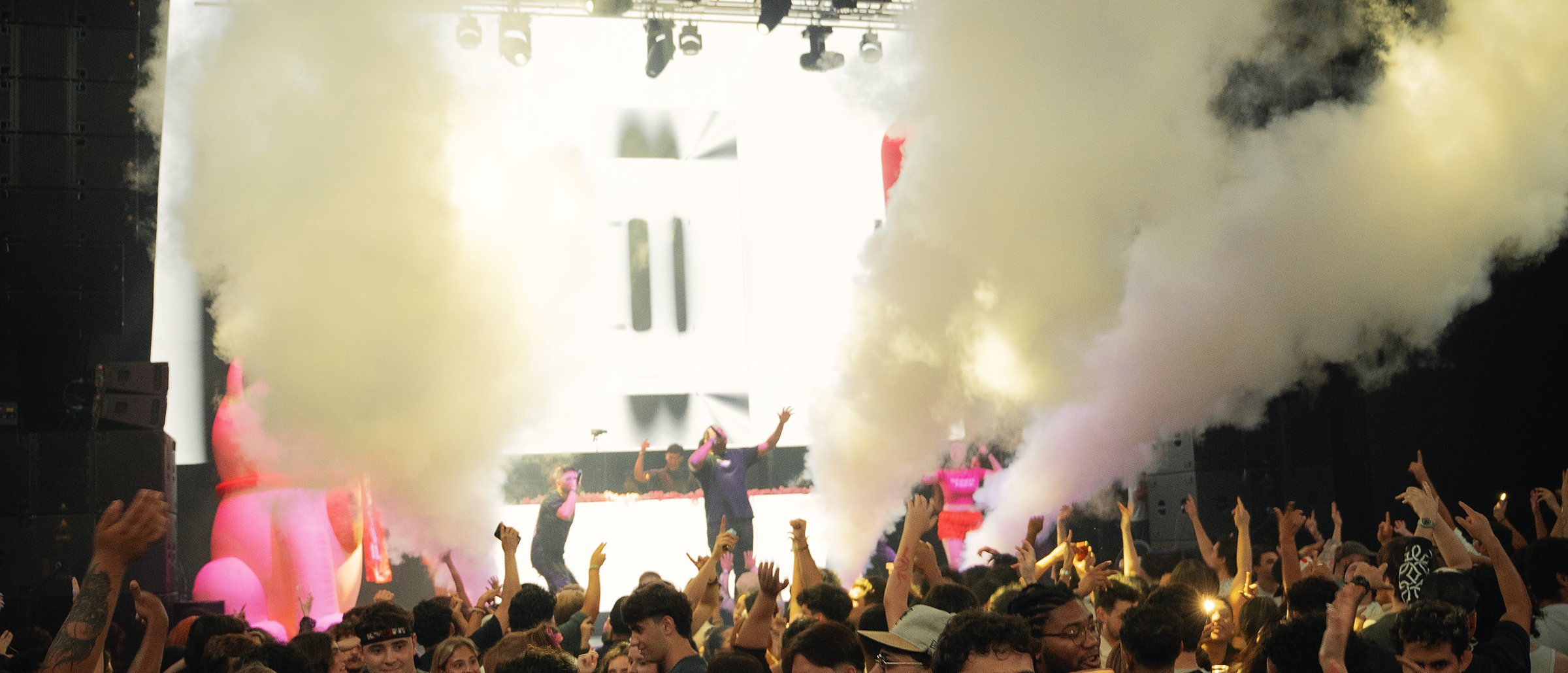 CO2 cannons over the stage at ZEROTOKYO, Tokyo